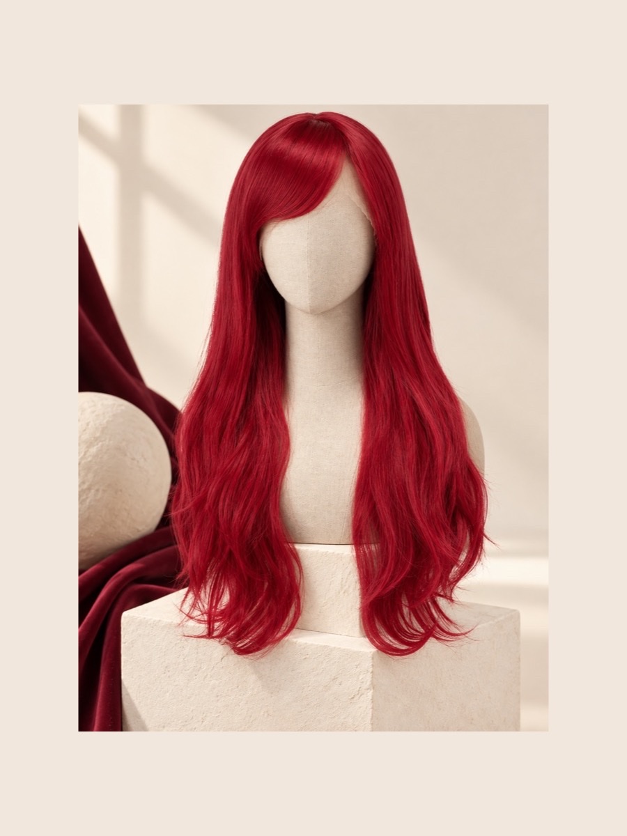 LW015 fashion wig shown on a faceless linen mannequin